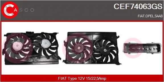 Electric Motor, radiator fan (CEF74063GS)