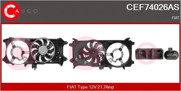 Electric Motor, radiator fan (CEF74026AS)