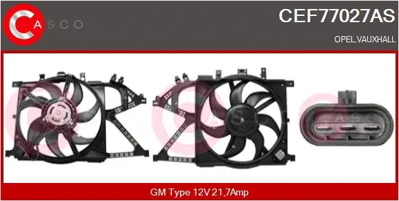 Electric Motor, radiator fan (CEF77027AS)