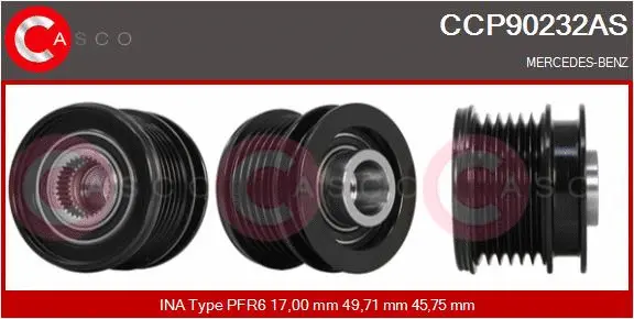 Belt Pulley, alternator (CCP90232AS)