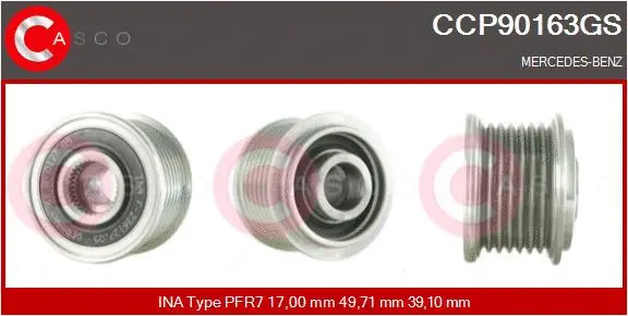 Belt Pulley, alternator (CCP90163GS)