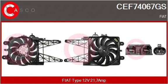 Electric Motor, radiator fan (CEF74067GS)