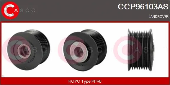 Belt Pulley, alternator (CCP96103AS)