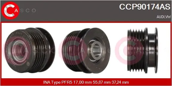 Belt Pulley, alternator (CCP90174AS)