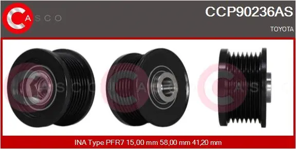 Belt Pulley, alternator (CCP90236AS)
