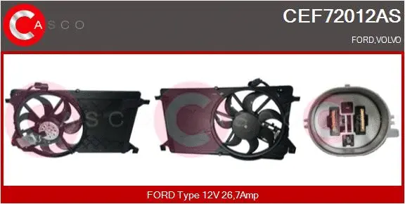 Electric Motor, radiator fan (CEF72012AS)