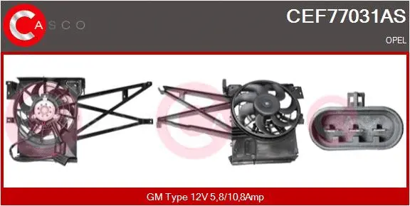 Electric Motor, radiator fan (CEF77031AS)