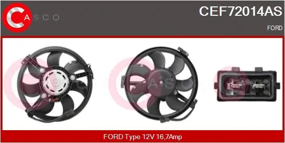 Electric Motor, radiator fan (CEF72014AS)