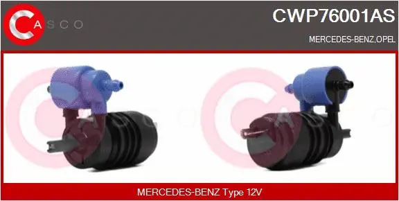 Washer Fluid Pump, window cleaning (CWP76001AS)