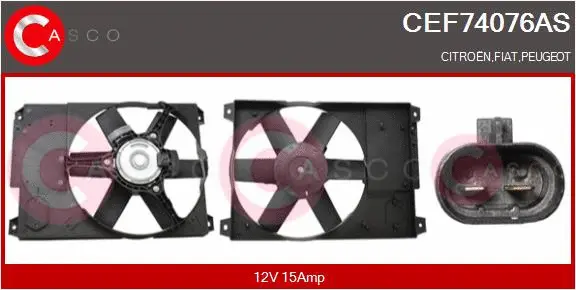 Electric Motor, radiator fan (CEF74076AS)