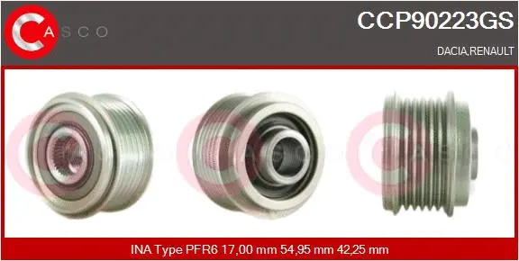 Belt Pulley, alternator (CCP90223GS)