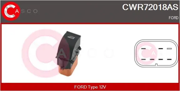 Switch, window regulator (CWR72018AS)