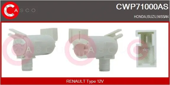 Washer Fluid Pump, window cleaning (CWP71000AS)