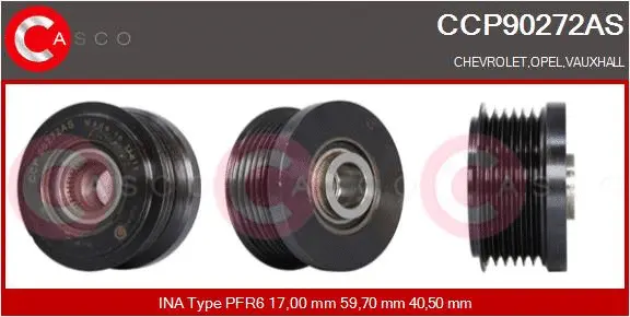 Belt Pulley, alternator (CCP90272AS)