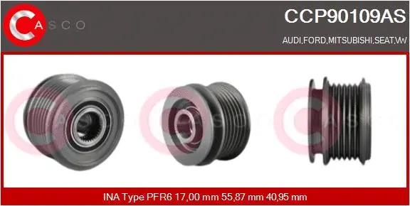 Belt Pulley, alternator (CCP90109AS)