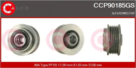 Belt Pulley, alternator (CCP90185GS)