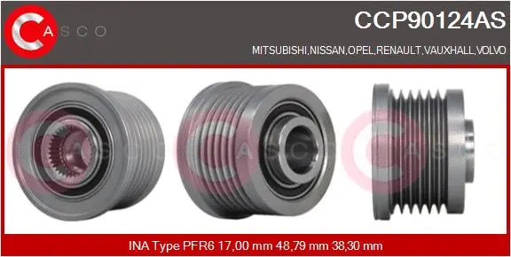 Belt Pulley, alternator (CCP90124AS)