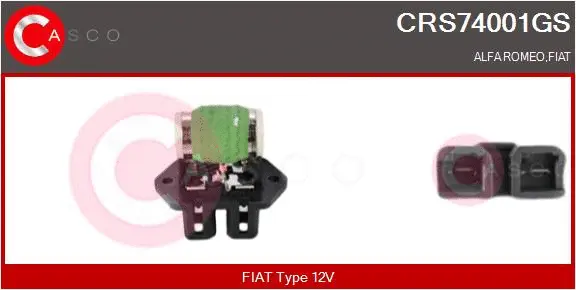 Series resistor, electric motor (radiator fan) (CRS74001GS)