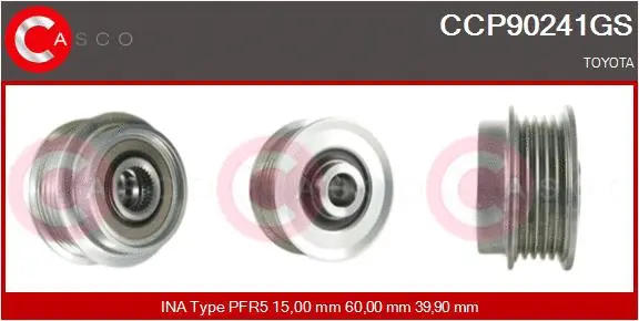 Belt Pulley, alternator (CCP90241GS)
