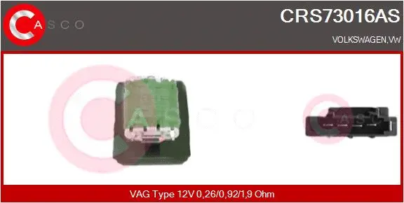 Resistor, interior blower (CRS73016AS)