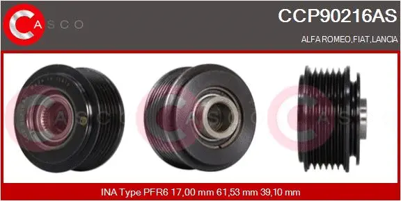 Belt Pulley, alternator (CCP90216AS)