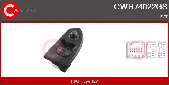 Switch, window regulator (CWR74022GS)