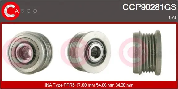 Belt Pulley, alternator (CCP90281GS)