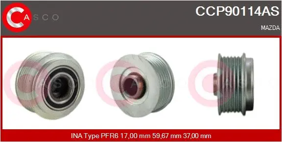 Belt Pulley, alternator (CCP90114AS)