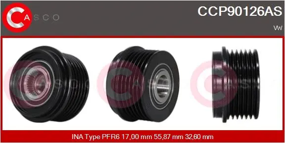 Belt Pulley, alternator (CCP90126AS)