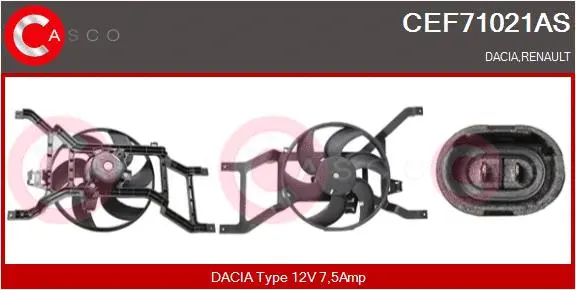 Electric Motor, radiator fan (CEF71021AS)