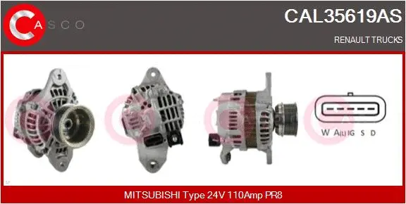 Alternator (CAL35619AS)