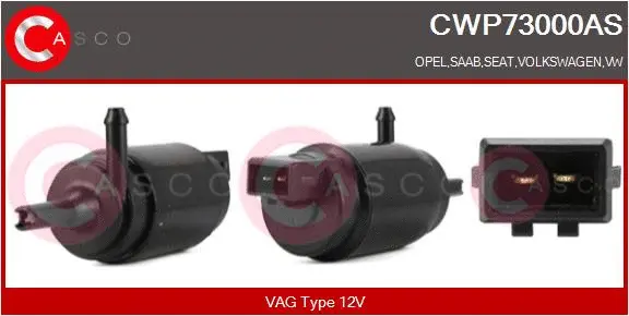 Washer Fluid Pump, window cleaning (CWP73000AS)