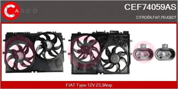 Electric Motor, radiator fan (CEF74059AS)