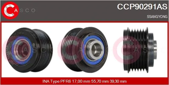 Belt Pulley, alternator (CCP90291AS)