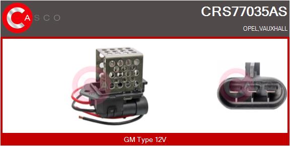 Series resistor, electric motor (radiator fan) (CRS77035AS)