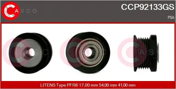 Belt Pulley, alternator (CCP92133GS)