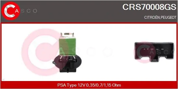 Resistor, interior blower (CRS70008GS)