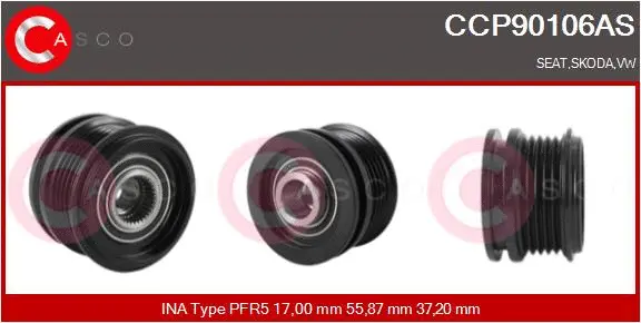 Belt Pulley, alternator (CCP90106AS)