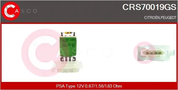 Resistor, interior blower (CRS70019GS)
