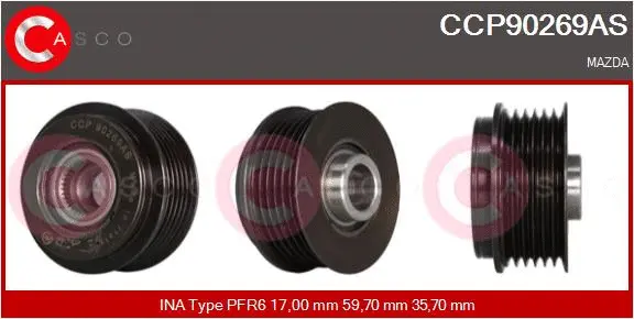Belt Pulley, alternator (CCP90269AS)