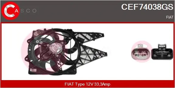 Electric Motor, radiator fan (CEF74038GS)