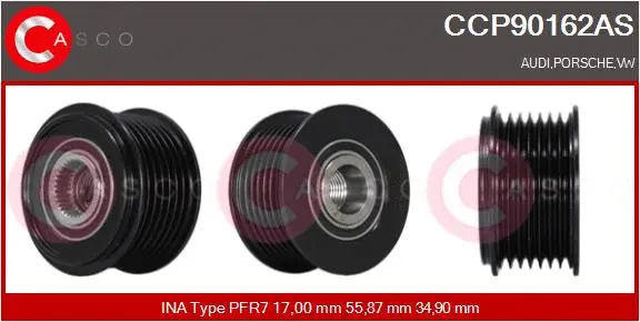 Belt Pulley, alternator (CCP90162AS)