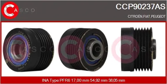 Belt Pulley, alternator (CCP90237AS)