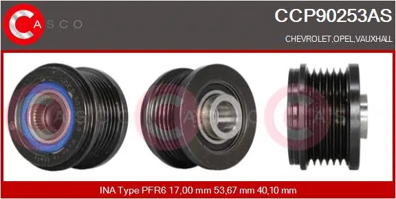 Belt Pulley, alternator (CCP90253AS)
