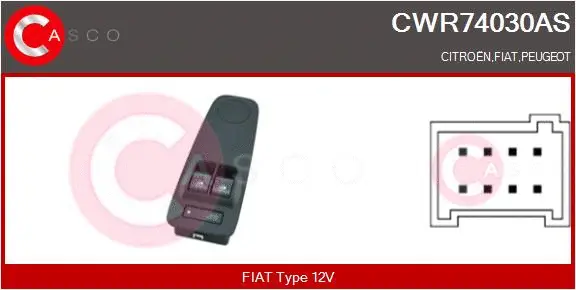 Switch, window regulator (CWR74030AS)