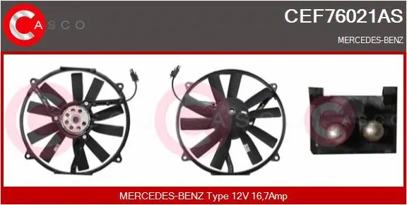 Electric Motor, radiator fan (CEF76021AS)