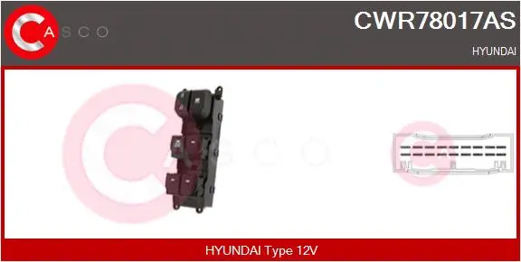 Switch, window regulator (CWR78017AS)