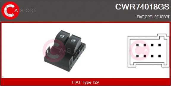 Switch, window regulator (CWR74018GS)