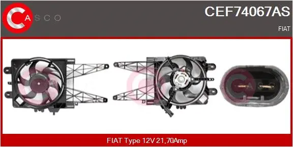 Electric Motor, radiator fan (CEF74067AS)