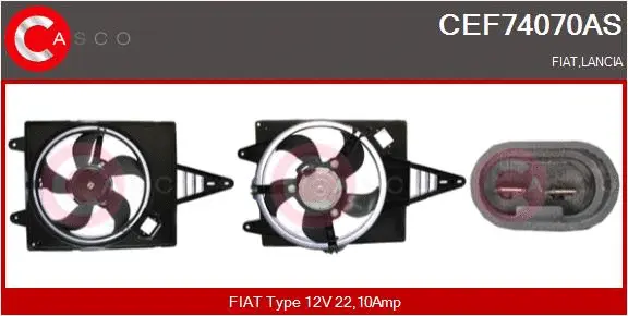 Electric Motor, radiator fan (CEF74070AS)